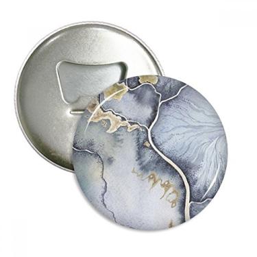 Imagem de Abridor de garrafas abstrato aquarela com tinta sombreada ímã de geladeira emblema multifuncional