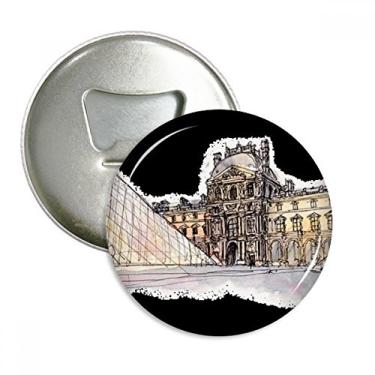Imagem de Louvre Museum in Paris França Abridor de Garrafas Imã Emblema Multifuncional