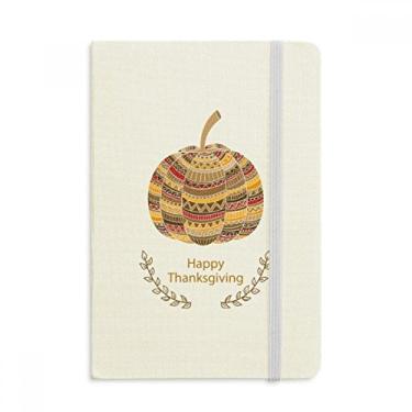 Imagem de Caderno com estampa rosa Happy Thanksgiving Day oficial de tecido capa dura diário clássico