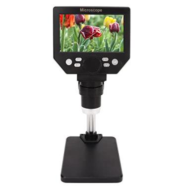 Imagem de Microscópio USB, Display LCD Colorido de 4,3 Polegadas, Microscópio Eletrônico Digital 1000X Com Luz LED, Microscópios Portáteis Com Suporte de Elevação