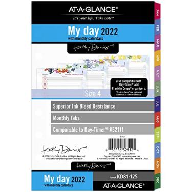 Imagem de AT-A-GLANCE Recarga de agenda diária e mensal 2022 da AT-A-GLANCE, 52111 Day-Timer, 13,5 cm x 21,5 cm, tamanho 4, Kathy Davis (KD81-125)