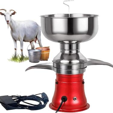 Imagem de Separador Centrífugo Elétrico de Creme de Leite, Centrífuga de Cozinha Separadora de Creme 110V/220V, Transforma Leite Cru ou Integral em Creme e Leite Desnatado