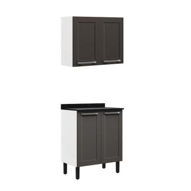 Imagem de Paneleiro Itatiaia Em Aço Grafite 4 Portas Florença