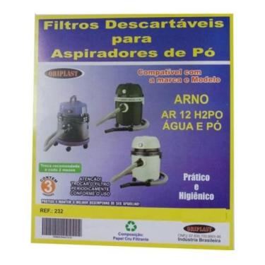 Imagem de Kit c/3 Sacos em 1 Embalagem para Aspirador de Pó Arno AR12 e H2PO - O