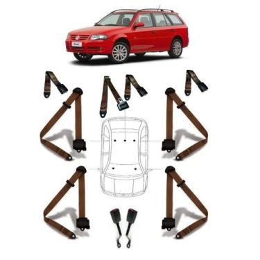 Imagem de Kit cinto de segurança COMPLETO para VOLKSWAGEN PARATI + fechos - HCML