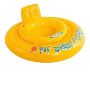 Imagem de Baby bote float amarelo intex 56585 p/ bebê de 6 a 12 meses, Amarelo