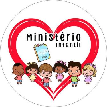 Imagem de Painel De Festa Redondo 1,50x1,50 - Ministério Infantil Coração 053 - 