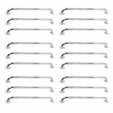 Imagem de Alça de Apoio Barra 70cm Inox Kit 18 Unidades Idoso Cadeirante Deficie