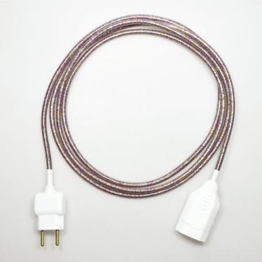 Imagem de Extensão Elétrica 2 Metros Pp 2x0,75mm2 Multicolor Revestido Tecido - 