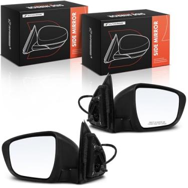 Imagem de A-Premium Par (2) espelhos retrovisores elétricos do lado do motorista e do passageiro - compatível com Nissan Rogue Sport 2017-2022 - Retrovisor retrovisor externo preto dobrável manual aquecido com