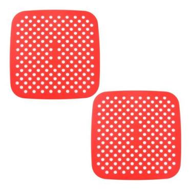 Imagem de Kit 2 Tapetes Airfyer Protetor Silicone Antiaderente 18Cm - Class Home