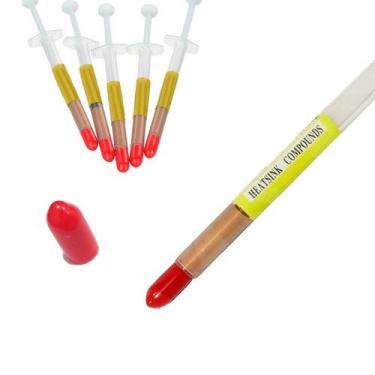 Imagem de Kit 10 Pasta Térmica Dourada Gold Bisnaga Seringa 10g - VIL