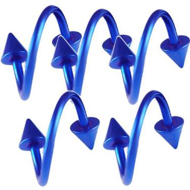 Imagem de Body Jewelery 16 G 16 calibre 1,2 mm 3/8 pol. 10 mm aço cirúrgico sobrancelha barras labiais orelha tragus torção anéis espiral halteres Alex Piercing