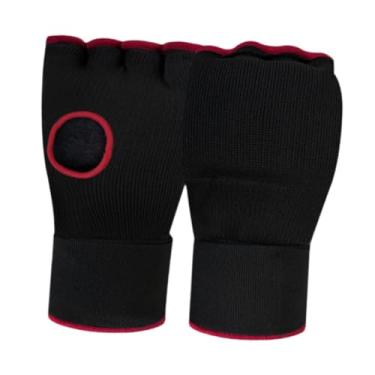 Imagem de Vaveren a mão de boxe envolve luvas internas sob a proteção das luvas com alça de pulso longa para esportes de treinamento de perfuração de karate sparring, Preto E Vermelho