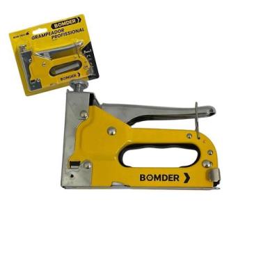 Imagem de Grampeador De Tapeceiro Pinador 4-14mm Alta Pressão 3 Em 1 Durável Res