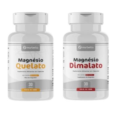 Imagem de Kit Magnésio Quelato 500mg 30 Doses + Magnésio Dimalato 500mg - Marbella