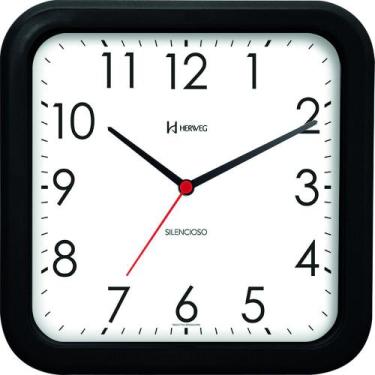 Imagem de Relógio De Parede Herweg 660041 Preto Branco E Cinza Sweep