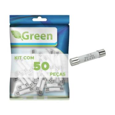 Imagem de Kit 50 Fusível Cerâmico Para Forno Microondas 10a - 10amp - GREEN, 045