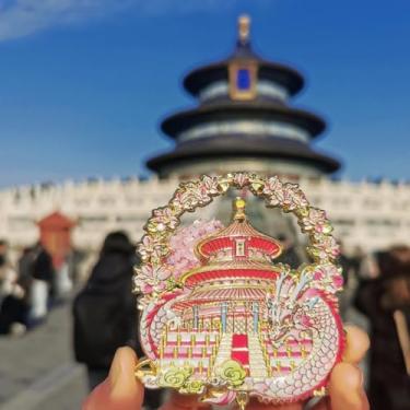 Imagem de Ímã de geladeira fofo DIY ímã de geladeira para armário de carro engraçado para quadro branco sala de aula cozinha escritório casa (azul branco altar phoenix dance)