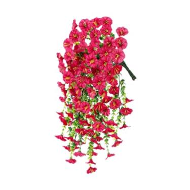 Imagem de Tachiuwa Flores artificiais Garland, nunca murcha a primavera em lágrima de primavera para o engajamento da fazenda que consome a casa, Rosa Vermelha