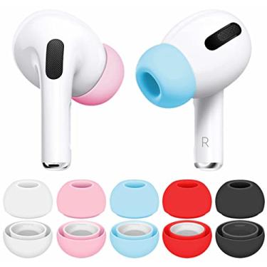Imagem de IiEXCEL Médio compatível com AirPods Pro 2ª 1ª ponteira auricular, tampão auricular de borracha de silicone macio compatível com AirPods Pro 2 1st - preto, branco, rosa, azul, vermelho, M