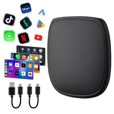 Imagem de Magic Box 2.0 Max, Carplay sem fio e adaptador automático Android, Qualcomm Multi-Core AI Box Streaming suporta Netflix/YouTube/Hulu/Tiktok/TF Card para carros Carplay com fio OEM