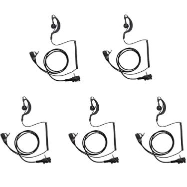 Imagem de HEOPBIRD Fone de ouvido VX-261 G com microfone PTT para Motorola Yaesu Vertex rádio padrão EVX-261 VX-230 VX-231 VX-298 VX-350 VX-351 VX-180 EVX-531 Walkie Talkie Rádio bidirecional Pacote com 5