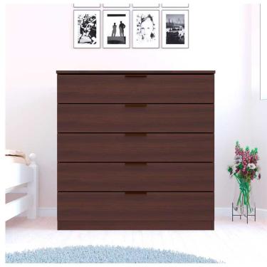 Imagem de Cômoda Bartira Diplomata Com 5 Gavetas, 42 Polegadas Café