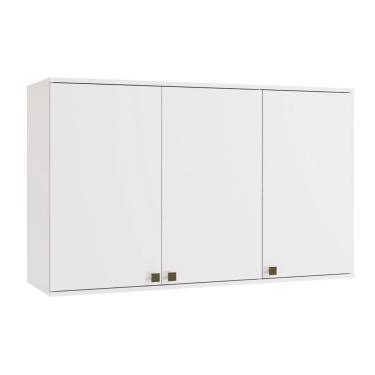 Imagem de Armário Aéreo Celeste Kappesberg 100% Mdf 3 Portas Branco 120cm