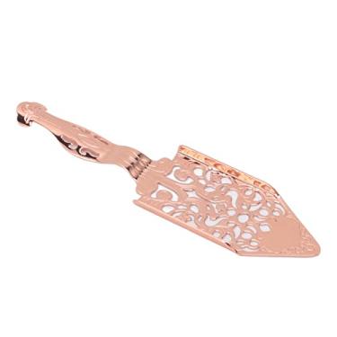 Imagem de Hztyyier Design Oco de Aço Inoxidável Absinto Colher para Madeira de Wormwood Bar de Copo de Copo de Vidro para Beber Colher de Filtro, Peso Confortável, para Decoração de Barra Vintage (Rose Gold)