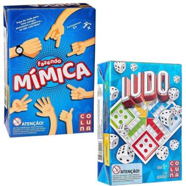 Imagem de Kit 2 Jogos De Tabuleiro Fazendo Mimica e Ludo - Pais e Filhos