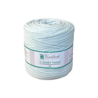 Imagem de Fio de camiseta 130 jardas de tecido reciclado 1,7 kg Vondrak T-Shirt Fio para Crochê e Tricô (Azul Azure)