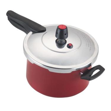 Imagem de Panela de Pressão 4,5L Fechamento Externo Antiaderente Oliveira Vermelha