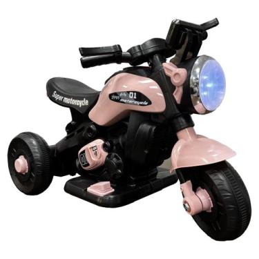 Imagem de Moto Elétrica Infantil Mini First Custom 6V Rosa Zippy Toys
