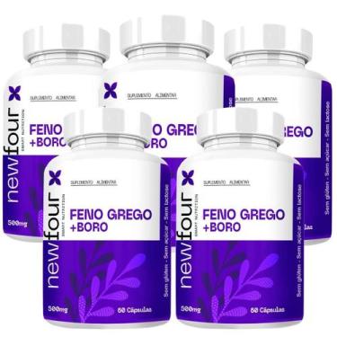 Imagem de Feno Grego + Boro 60 Cápsulas Kit 05 Unidades - New Four