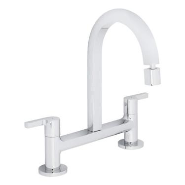 Imagem de Torneira Misturador Cozinha Bica Alta Cromada Delinia Sao