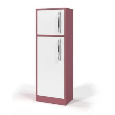 Imagem de Refrigerador Diana em MDF Branco/Rosa - Ofertamo