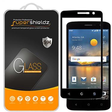 Imagem de Supershieldz (Pacote com 2) Projetado para ZTE Blade Spark, protetor de tela de vidro temperado, (cobertura de tela completa), antiarranhões, sem bolhas (preto)