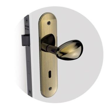 Imagem de Fechadura Bora Interna Espelho Antique Brass 40mm Soprano