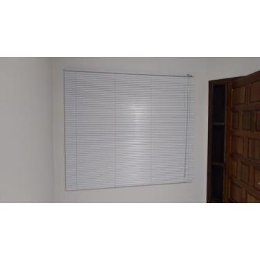 Imagem de Persiana horizontal 25 mm Alumínio cor Branca  ( 1,00 L x A 1,40) - Cl