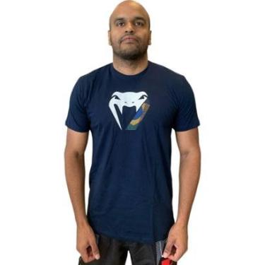 Imagem de Camiseta Venum Brazilian Flag Revolution Navy Original Mma-Masculino
