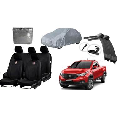 Imagem de Capa de couro +Capa de cobrir + Limpador de para - brisa -Fiat strada 19-23