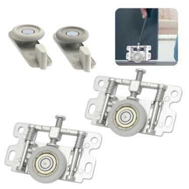 Imagem de Kit Roldana deslizante p/Porta de Madeira e Alumínio