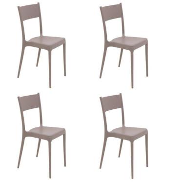 Imagem de Kit 4 Cadeiras Diana Camurça Tramontina 92030/421