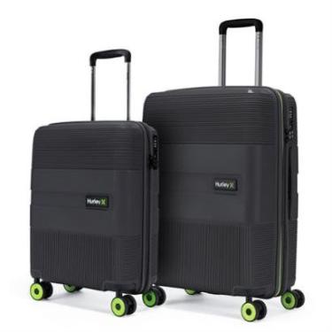 Imagem de Kit 2 Malas De Viagem ABS Rígido Hurley Rodinhas 360° Reforçada com Cadeado TSA Espaçosa-Unissex
