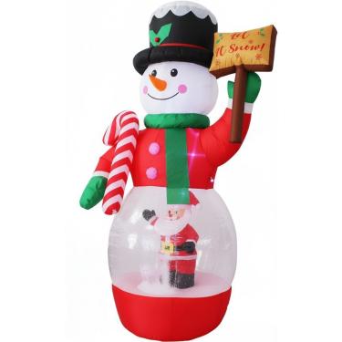 Imagem de Boneco Neve Natal Papai Noel Inflavel Decoraçao Natalina Loja Comercio Casa Evento Festa Comemoraçao Fim De Ano Vitrine