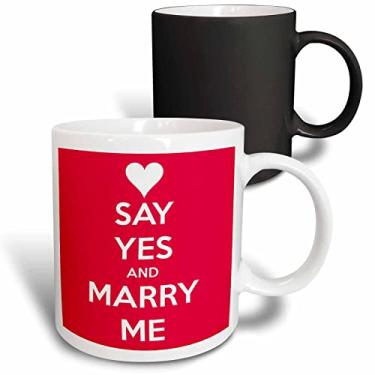 Imagem de 3dRose Caneca Transformadora Keep Calm And Marry Me Red Magic, 325 ml