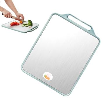 Imagem de Tábua de cortar | Tapete de corte de dupla face com alça, tapete de corte doméstico, para cozinha, restaurante, acampamento, comercial, apartamento, carne, legumes, pão, frutas