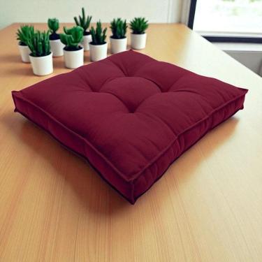 Imagem de Almofada Futon Cadeiras Bancos áreas 60x60 Cm Vinho