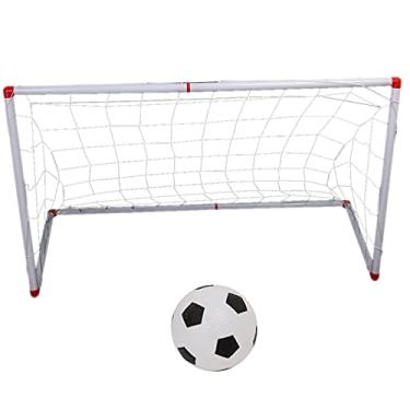 Imagem de Cryfokt Conjunto de Rede para Gol de Futebol Infantil, Conjunto Durável de Bola de Simulação para Prática de Jardim e Quintal (120cm)